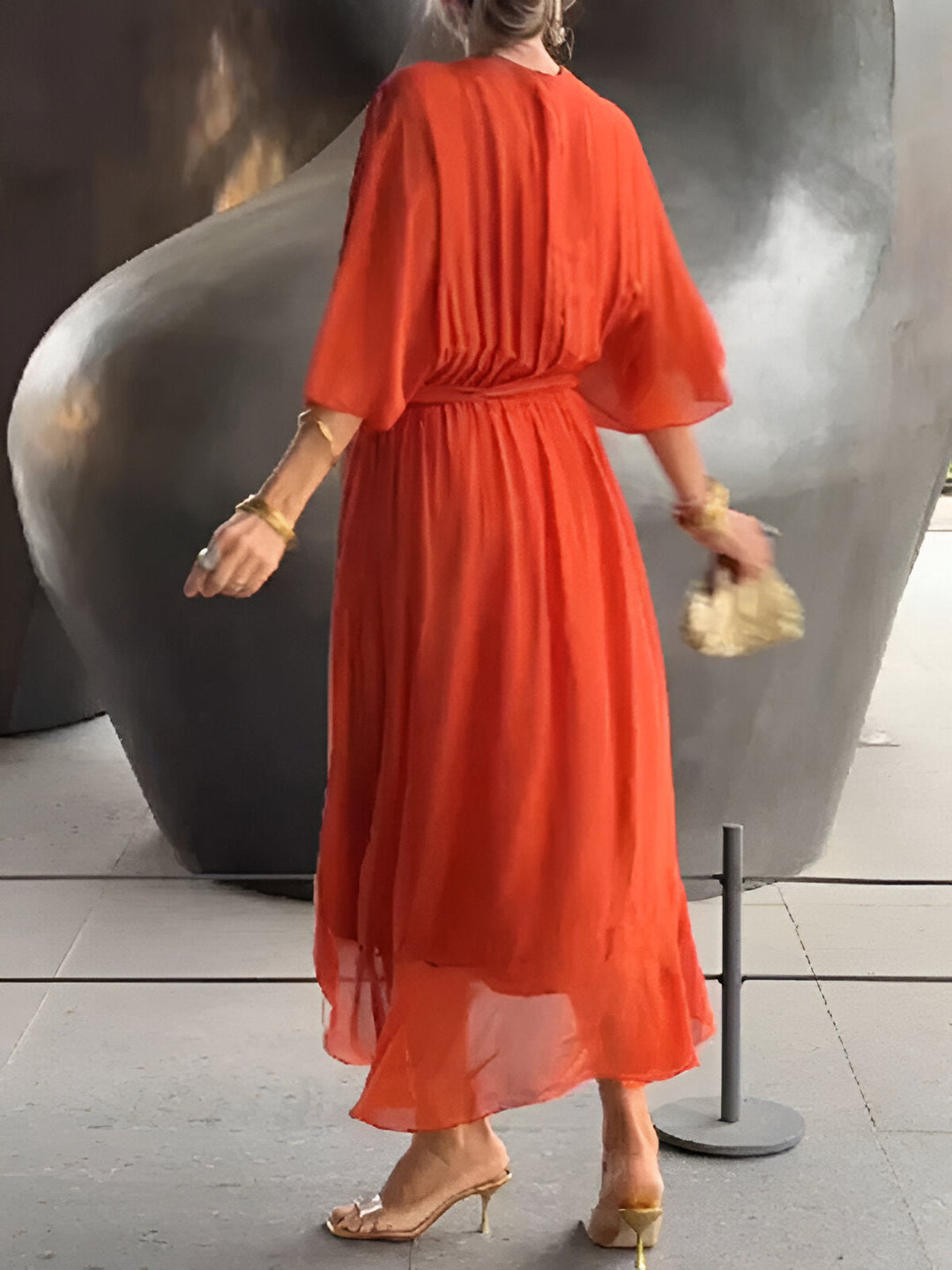 Monica | Chiffon V-Neck Dress