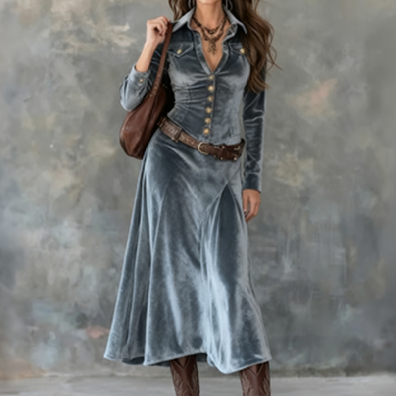 Vena™ | Modern Flowing Maxi Dress